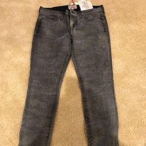 Current/Elliot ankle skinny jeans mesh print sz 28